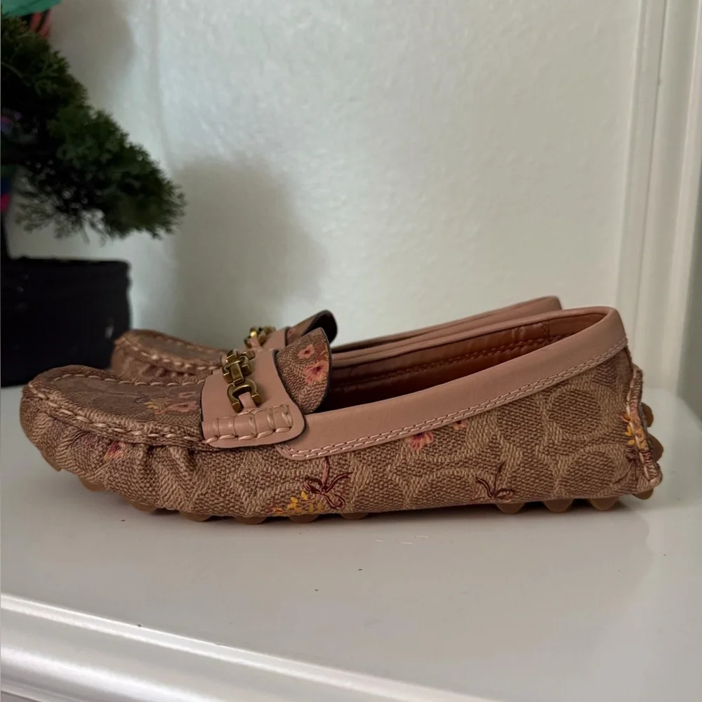 Coach Pink and Brown Loafers - Picture 3 of 8